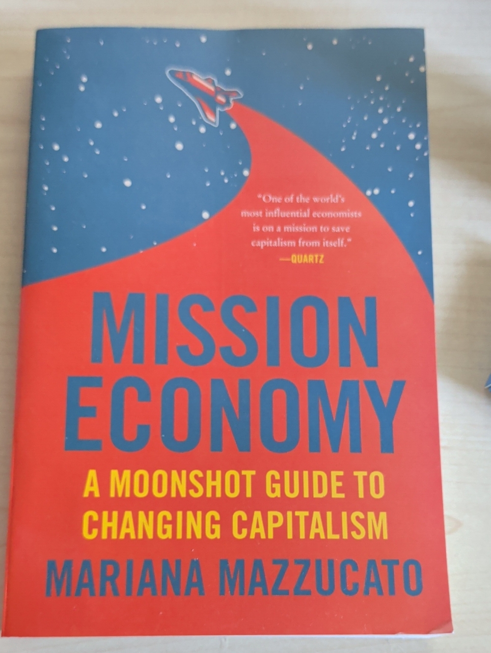 Mission Economy by Mariana Mazzucato - Red & Blue Cover